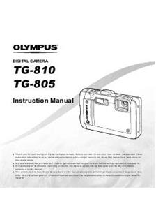 Olympus TG 805 manual. Camera Instructions.